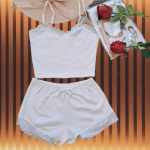 ست تاپ و شورتک زنانه جنس کبریتی وارداتی