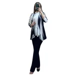 کت یقه امریکایی سفید مشکی