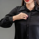 شومیز ساتن مشکی