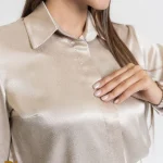 خرید و قیمت شومیز زنانه خارجی ساتن برجسته
