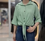 شومیز گره ای نگین کوب دخترانه