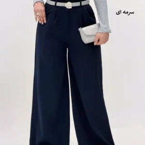 شلوار زنانه ریزشی فول بگ جنس کرب سان