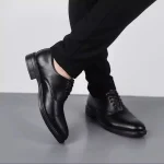 کفش اسپرت مردانه مدل بنیامین رویه چرم رنگ مشکی سایز 40 تا 44 - Image 3