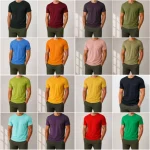 تیشرت مردانه پنبهای ساده با 16 رنگ و سایز لارج تا چهار ایکس لارج مناسب تابستان - Image 2