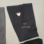 شلوار پارچهای مردانه نخی سایز 42 تا 54 رنگ طوسی و مشکی و زغالی - Image 4