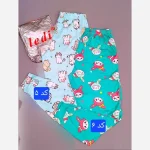 شلوار راحتی زنانه نانو گیاهی قواره بزرگ جیب دار طرح فانتزی سایز 38 تا 50 - Image 2