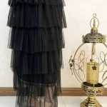 دامن توری طبقه ای مشکی