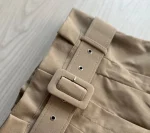 شلوار کتان کش نسکافه ای