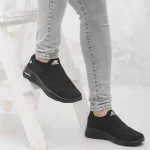 کفش پیادهروی مردانه اسکیچرز مدل Perfect رنگ مشکی بدون بند جورابی - Image 5
