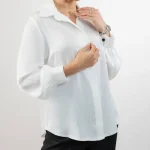 شومیز ساتن سفید