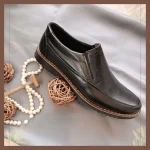 کفش مردانه اسپرت چرم مجلسی اداری رسمی مدل منچستر طبی لژدار - Image 5