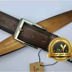 کمربند مردانه رابو چرم طبیعی با پهنای 35 میلیمتر به همراه جعبه هدیه چوبی - Image 8