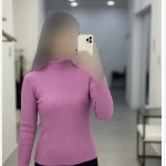 بلوز زنانه یقه اسکی آستین فینگردار فانریپ پنبهای فری سایز مناسب 36 تا 46 - Image 2