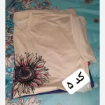 تیشرت زنانه اسپان پنبه طرح آفتابگردان قواره دار سایز 38 تا 46 - Image 7