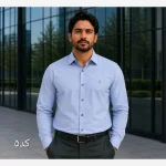 پیراهن مردانه آستین بلند داکرون قواره آزاد - Image 6