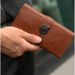 کیف پول و موبایل سه لت چرم مصنوعی سوگو مدل عطارد با قفل ناخنی و جعبه هدیه - Image 2