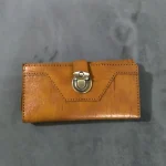 کیف پول موبایل سه لت چرم مدل عطارد دست دوز با قفل ناخنی - Image 7