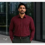 پیراهن مردانه آستین بلند داکرون قواره آزاد - Image 3