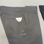 شلوار پارچهای مردانه نخی سایز 42 تا 54 رنگ طوسی و مشکی و زغالی - Image 3