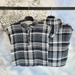 وست کلاهدار بچگانه و زنانه پارچه کنفی ترک تابستانه سایز 3 تا 14 سال - Image 19