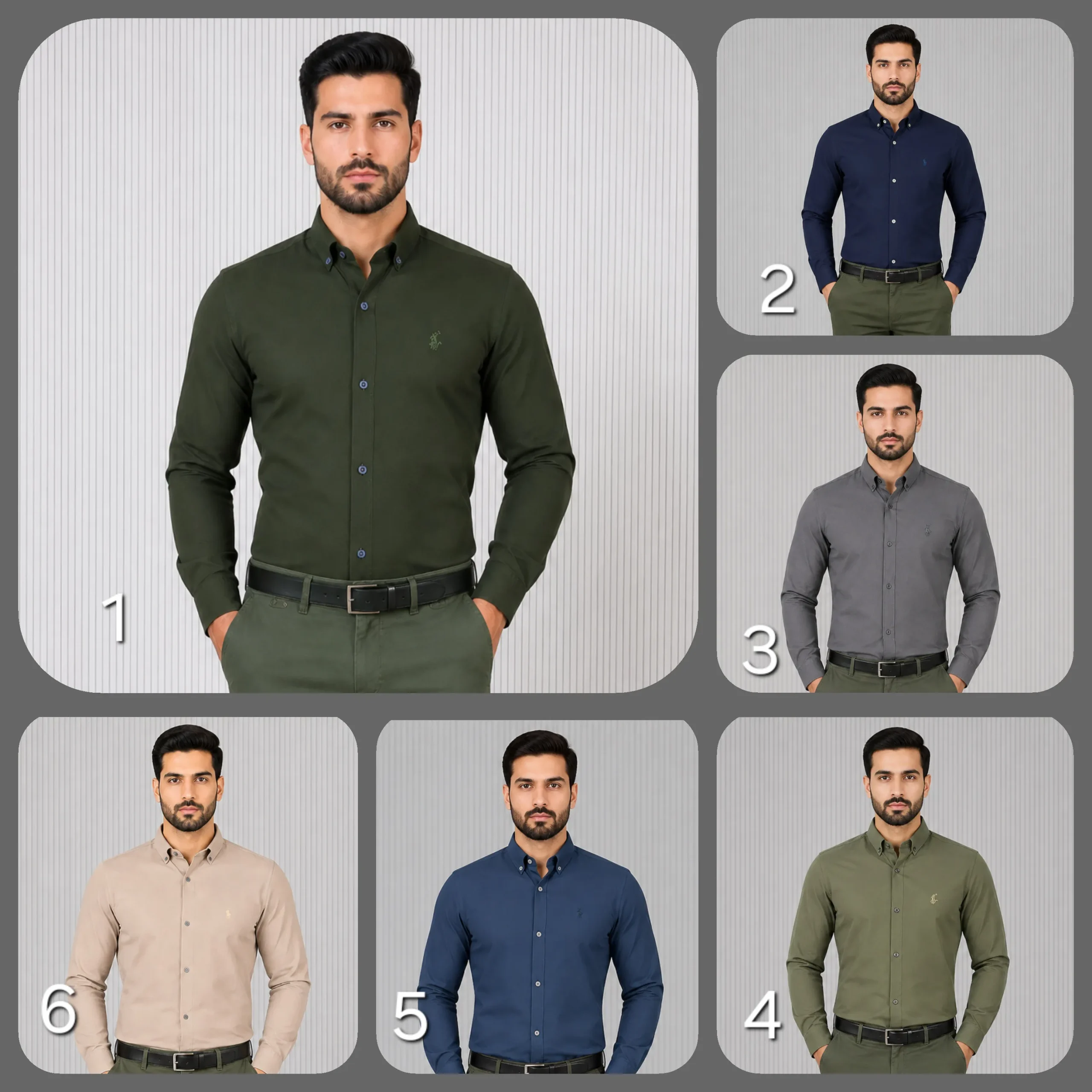 760898e8-5072-4f94-b70d-8c7be5b0f533.webp پیراهن مردانه آستین بلند جنس بنگال قواره اندامی ساده - Image 1