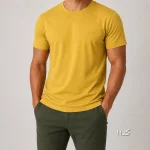 تیشرت مردانه پنبهای ساده با 16 رنگ و سایز لارج تا چهار ایکس لارج مناسب تابستان - Image 14