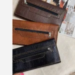 کیف پول و موبایل چرم سه لت مدل عطارد دست دوز با چرم خارجی درجه یک - Image 14