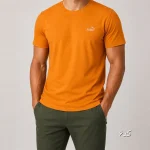 تیشرت مردانه پنبهای ساده با 16 رنگ و سایز لارج تا چهار ایکس لارج مناسب تابستان - Image 8