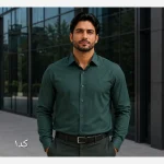 پیراهن مردانه آستین بلند داکرون قواره آزاد - Image 2