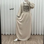 پیراهن ساحلی نخی زنانه مدل ساره 2 کد 1756 فری سایز با کمربند - Image 11