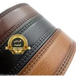 ست هدیه کیف و کمربند چرمی مردانه رابو با پشت چرم سوگو و سگک استیل - Image 9