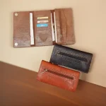 کیف پول و موبایل چرم دستدوز مدل عطارد سه لت - Image 5