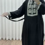 پیراهن ساحلی نخی زنانه مدل ساره 2 کد 1756 فری سایز با کمربند - Image 2