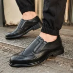 کفش مردانه رسمی هشترک کشی چرم راحتی روزمره با طراحی کلاسیک - Image 4