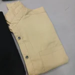 پیراهن آستین بلند مردانه کتان کاغذی تک جیب - Image 8