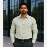 پیراهن مردانه آستین بلند داکرون قواره آزاد - Image 5