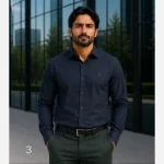 پیراهن آستین بلند مردانه داکرون قواره آزاد - Image 4