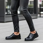 کفش راحتی رسمی مردانه طبی دوردوخت کف دوخت مدل جردن چرم صنعتی - Image 8