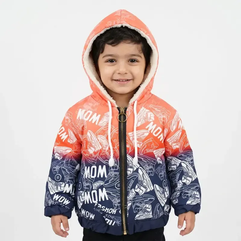 سویشرت پسرانه شمعی داخل خز سرمه ای